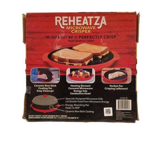 Reheatza Mircowave Hotpan Crisper AS SEEN ON TV  Pizza Fries Easy Clean Safe NIB - Picture 2 of 6